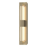 Hubbardton Forge 2014 Soft Gold Clear Glass (ZM) Double Axis Small Sconce