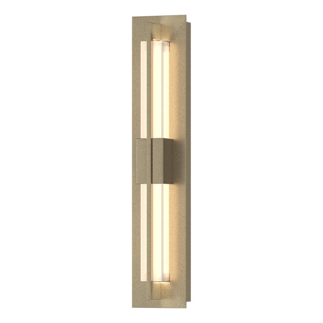 Hubbardton Forge 2014 Soft Gold Clear Glass (ZM) Double Axis Small Sconce