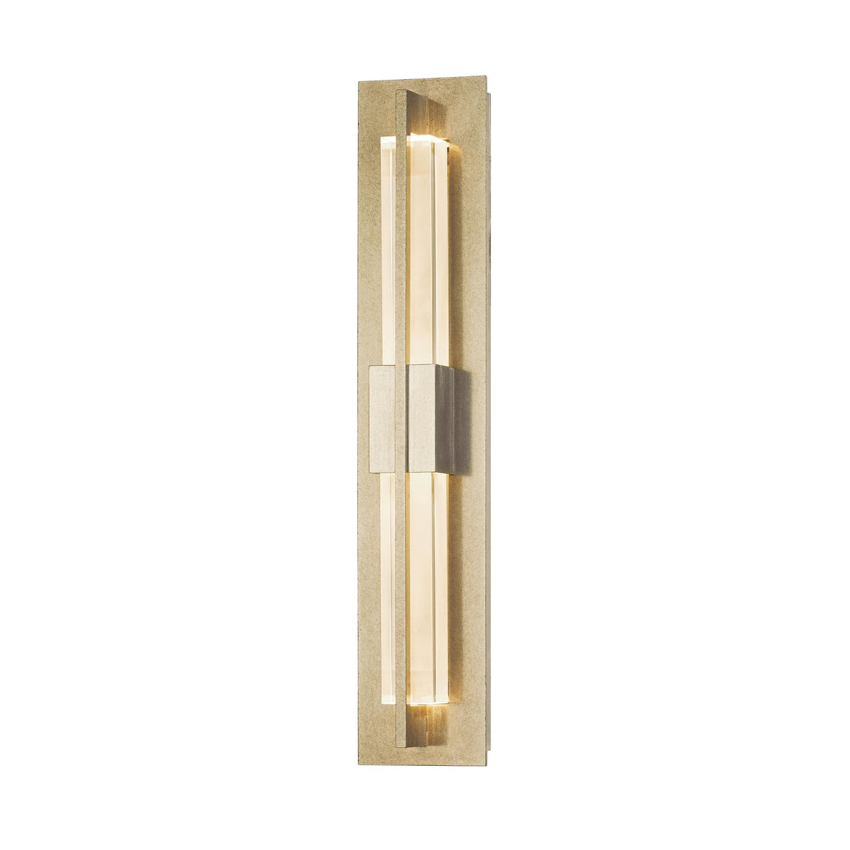 Hubbardton Forge 2014 Soft Gold Clear Glass (ZM) Double Axis Small Sconce