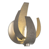 Hubbardton Forge 2012 Dark Smoke Clear Glass with Frosted Diffuser (YE) Corona Sconce