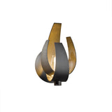 Hubbardton Forge 2012 Dark Smoke Clear Glass with Frosted Diffuser (YE) Corona Sconce