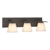 Hubbardton Forge 2010 Dark Smoke Opal Glass (GG) Wren 3 Light Sconce