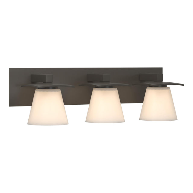 Hubbardton Forge 2010 Dark Smoke Opal Glass (GG) Wren 3 Light Sconce