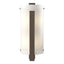 Hubbardton Forge 2006 Bronze White Art Glass (BB) Forged Vertical Bar Sconce