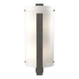 Hubbardton Forge 2006 Dark Smoke White Art Glass (BB) Forged Vertical Bar Sconce