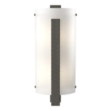 Hubbardton Forge 2006 Dark Smoke White Art Glass (BB) Forged Vertical Bar Sconce