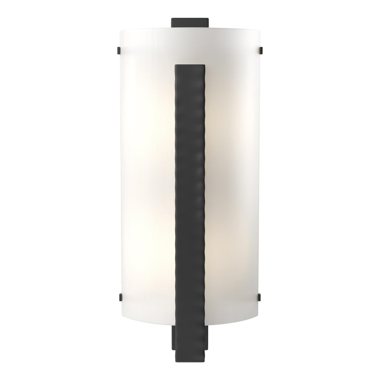 Hubbardton Forge 2006 Black White Art Glass (BB) Forged Vertical Bar Sconce