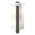Hubbardton Forge 2006 Natural Iron White Art Glass (BB) Forged Vertical Bar Sconce