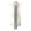 Hubbardton Forge 2006 Vintage Platinum White Art Glass (BB) Forged Vertical Bar Sconce