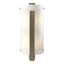 Hubbardton Forge 2006 Soft Gold White Art Glass (BB) Forged Vertical Bar Sconce