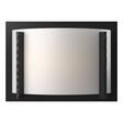 Hubbardton Forge 2001 Black White Art Glass (BB) Forged Vertical Bars Sconce