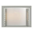 Hubbardton Forge 2001 Sterling White Art Glass (BB) Forged Vertical Bars Sconce