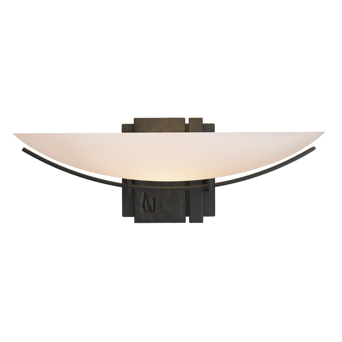 Hubbardton Forge 2005 Black Opal Glass (GG) Oval Impressions Sconce
