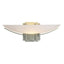 Hubbardton Forge 2005 Vintage Platinum Opal Glass (GG) Oval Impressions Sconce