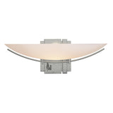 Hubbardton Forge 2005 Sterling Opal Glass (GG) Oval Impressions Sconce