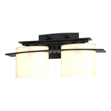Hubbardton Forge 2009 Black Opal Glass (GG) Arc Ellipse 2 Light Sconce