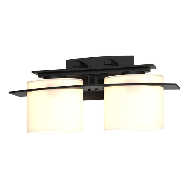Hubbardton Forge 2009 Black Opal Glass (GG) Arc Ellipse 2 Light Sconce
