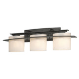 Hubbardton Forge 2009 Natural Iron Opal Glass (GG) Arc Ellipse 3 Light Sconce