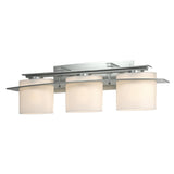 Hubbardton Forge 2009 Vintage Platinum Opal Glass (GG) Arc Ellipse 3 Light Sconce