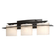 Hubbardton Forge 2009 Oil Rubbed Bronze Opal Glass (GG) Arc Ellipse 3 Light Sconce