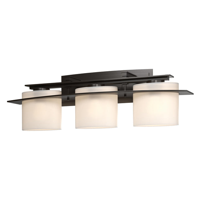 Hubbardton Forge 2009 Oil Rubbed Bronze Opal Glass (GG) Arc Ellipse 3 Light Sconce