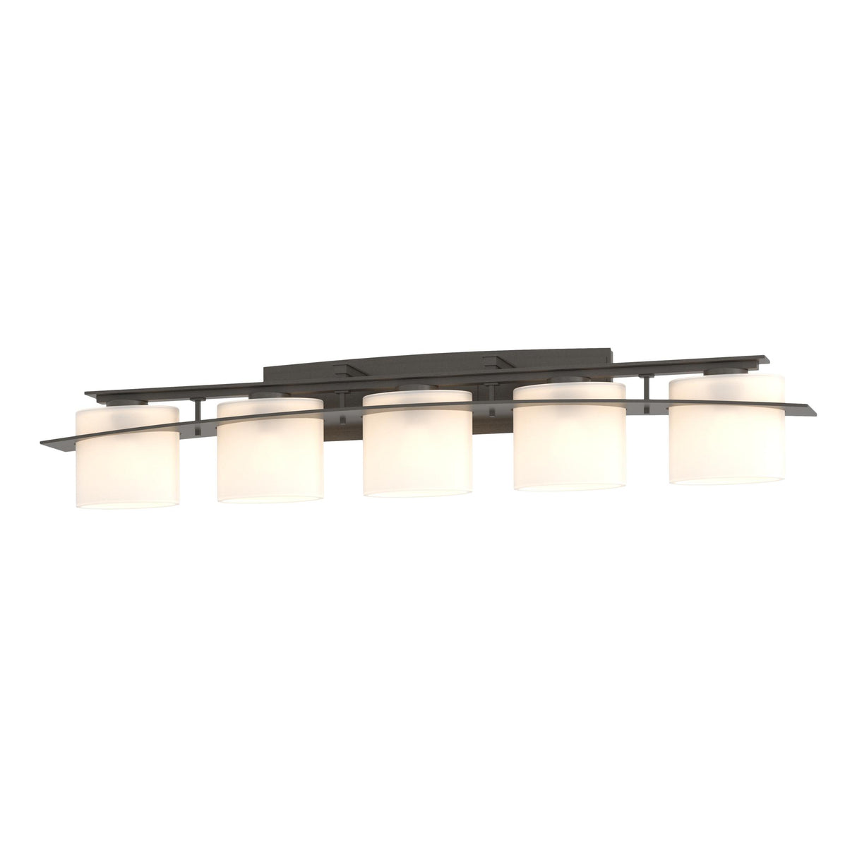 Hubbardton Forge 2009 Dark Smoke Opal Glass (GG) Arc Ellipse 5 Light Sconce