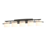 Hubbardton Forge 2009 Dark Smoke Opal Glass (GG) Arc Ellipse 5 Light Sconce