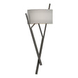 Hubbardton Forge 2015 Dark Smoke Natural Anna Shade (SF) Arbo Sconce