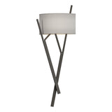 Hubbardton Forge 2015 Dark Smoke Natural Anna Shade (SF) Arbo Sconce