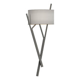 Hubbardton Forge 2015 Natural Iron Natural Anna Shade (SF) Arbo Sconce