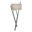 Hubbardton Forge 2015 Natural Iron Flax Shade (SE) Arbo Sconce