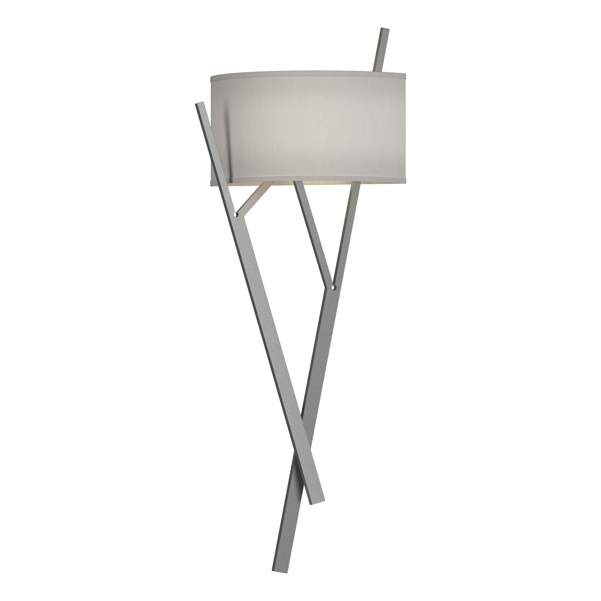 Hubbardton Forge 2015 Vintage Platinum Natural Anna Shade (SF) Arbo Sconce