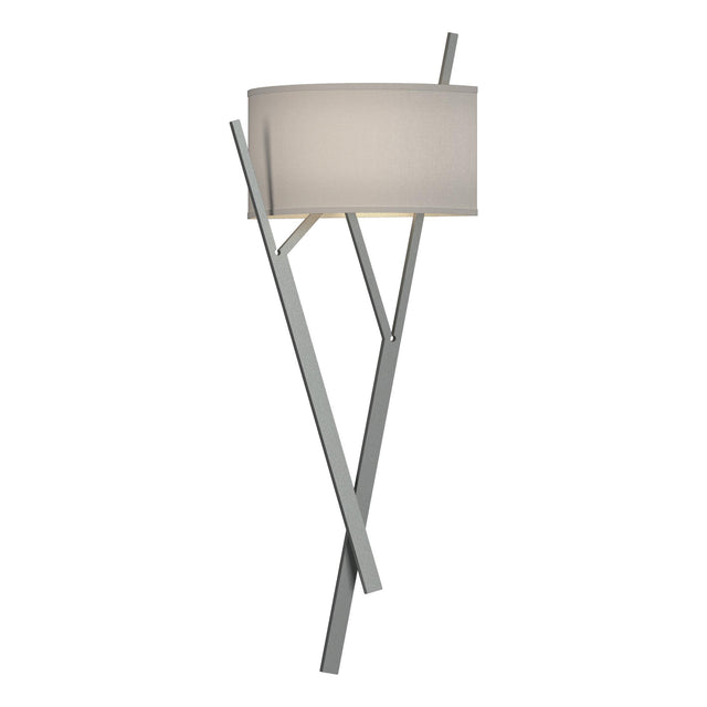 Hubbardton Forge 2015 Vintage Platinum Flax Shade (SE) Arbo Sconce