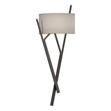 Hubbardton Forge 2015 Oil Rubbed Bronze Flax Shade (SE) Arbo Sconce