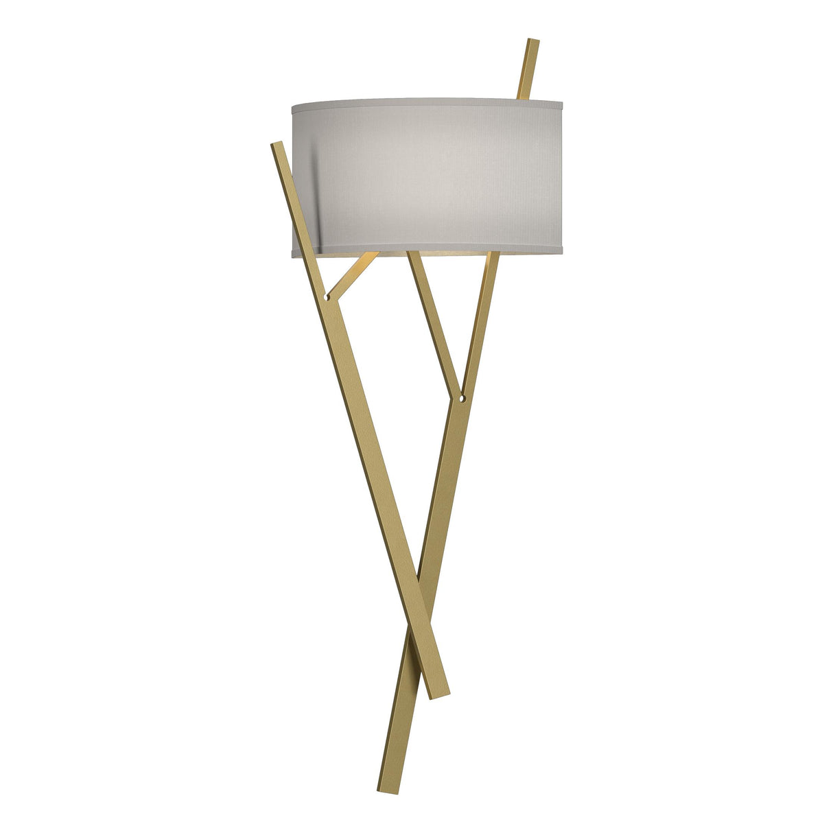 Hubbardton Forge 2015 Modern Brass Natural Anna Shade (SF) Arbo Sconce