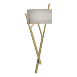 Hubbardton Forge 2015 Modern Brass Natural Anna Shade (SF) Arbo Sconce