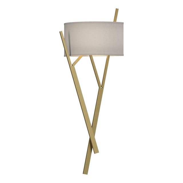 Hubbardton Forge 2015 Modern Brass Flax Shade (SE) Arbo Sconce