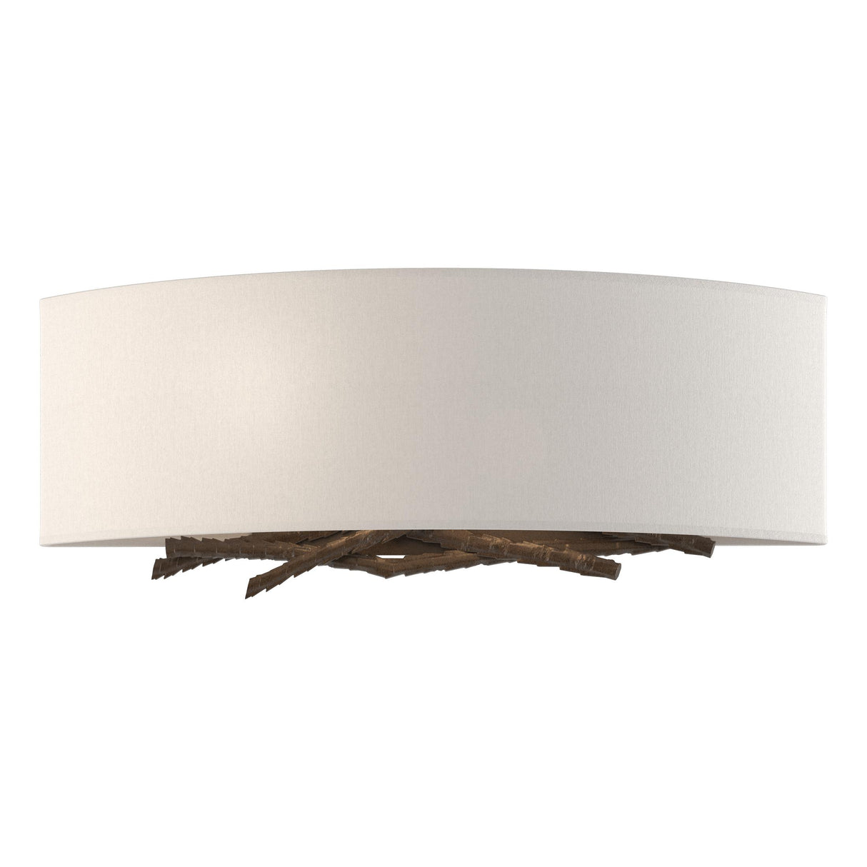 Hubbardton Forge 2011 Bronze Flax Shade (SE) Brindille Sconce
