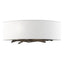 Hubbardton Forge 2011 Dark Smoke Natural Anna Shade (SF) Brindille Sconce
