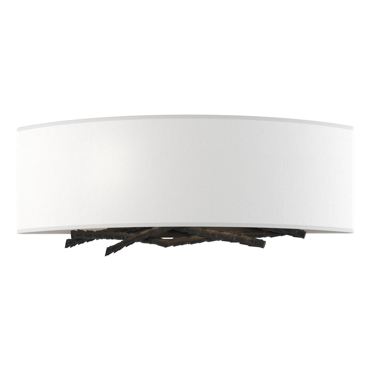Hubbardton Forge 2011 Black Natural Anna Shade (SF) Brindille Sconce
