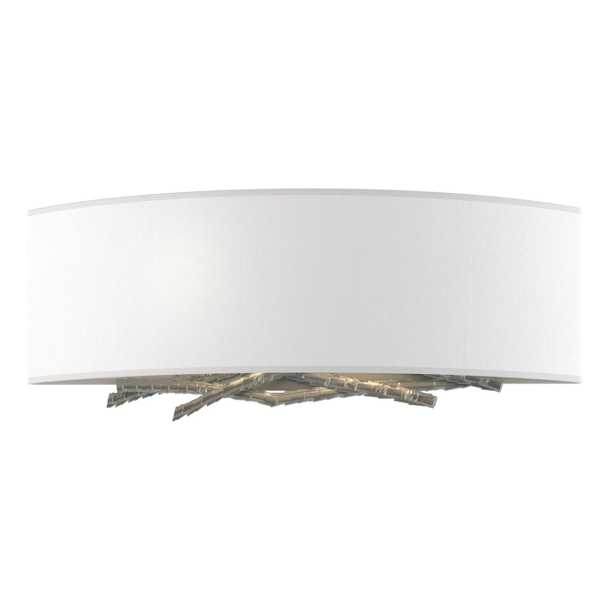 Hubbardton Forge 2011 Vintage Platinum Natural Anna Shade (SF) Brindille Sconce