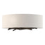 Hubbardton Forge 2011 Oil Rubbed Bronze Flax Shade (SE) Brindille Sconce