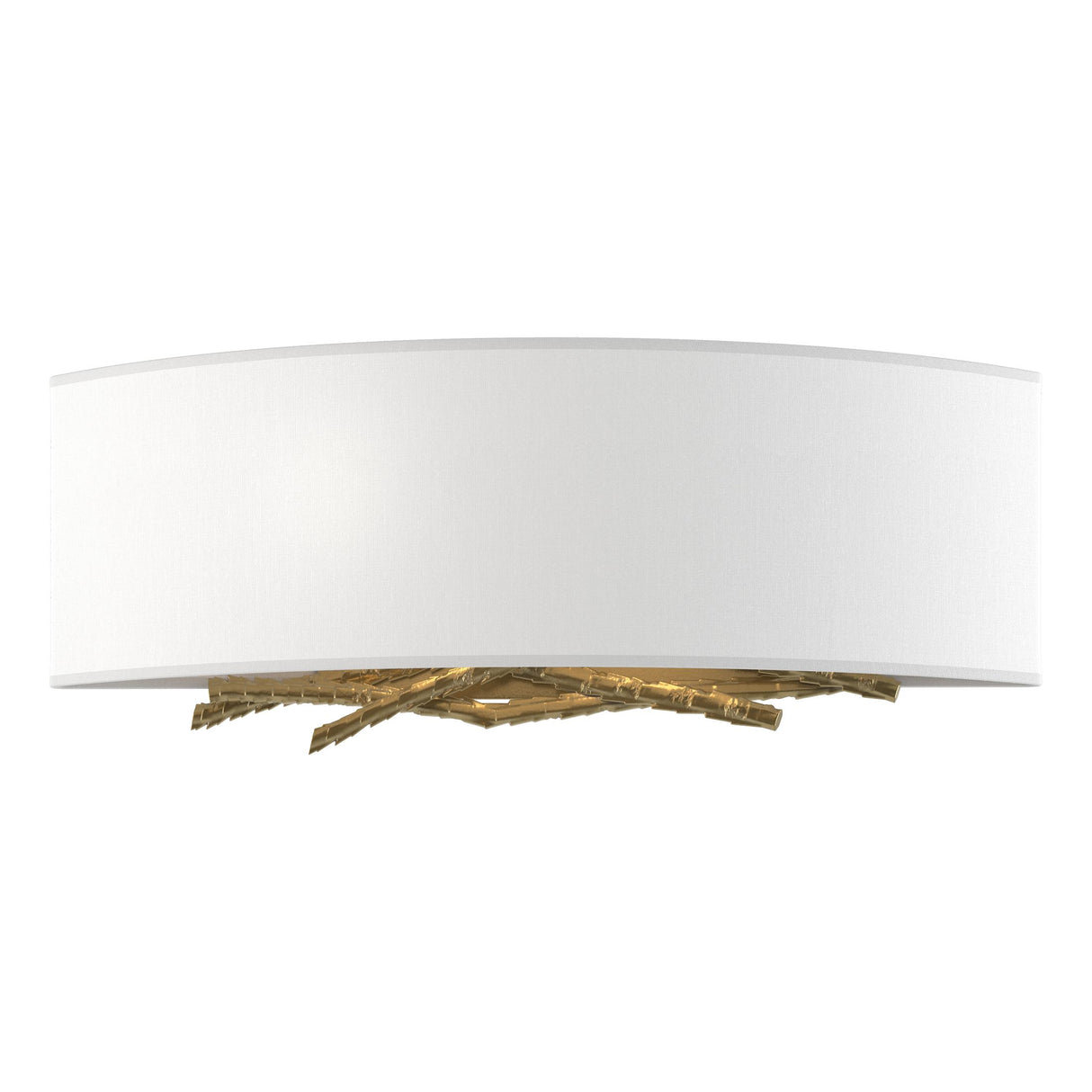Hubbardton Forge 2011 Modern Brass Natural Anna Shade (SF) Brindille Sconce