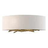 Hubbardton Forge 2011 Modern Brass Flax Shade (SE) Brindille Sconce