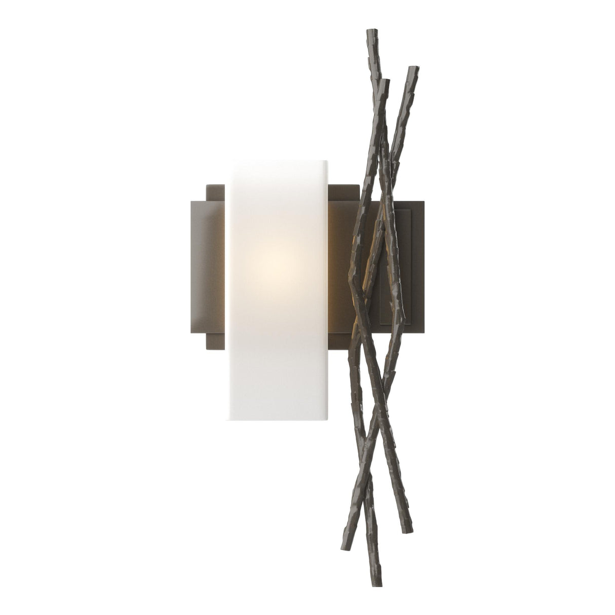 Hubbardton Forge 2012 Dark Smoke Opal Glass (GG) Left Brindille Sconce