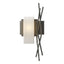 Hubbardton Forge 2012 Natural Iron Opal Glass (GG) Left Brindille Sconce