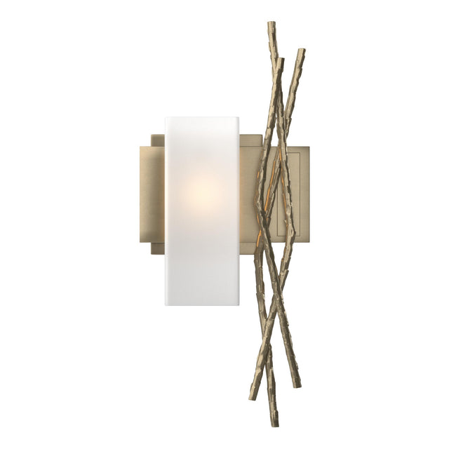 Hubbardton Forge 2012 Soft Gold Opal Glass (GG) Left Brindille Sconce