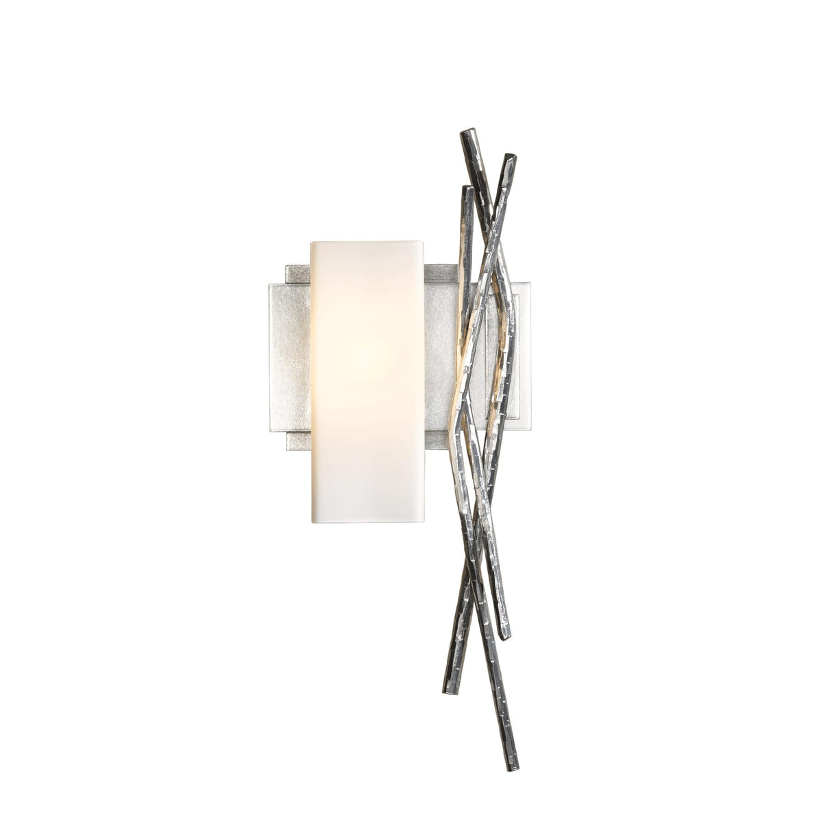 Hubbardton Forge 2012 Sterling Opal Glass (GG) Left Brindille Sconce