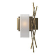 Hubbardton Forge 2012 Modern Brass Opal Glass (GG) Left Brindille Sconce