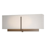 Hubbardton Forge 2014 Bronze Flax Shade (SE) Exos Rectangular Sconce